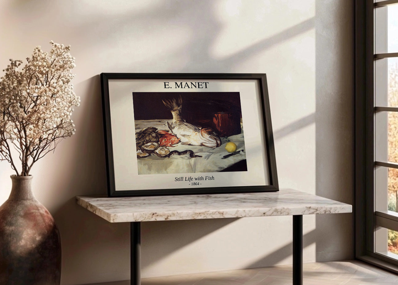 Cuadro Still Life with Fish (Manet)