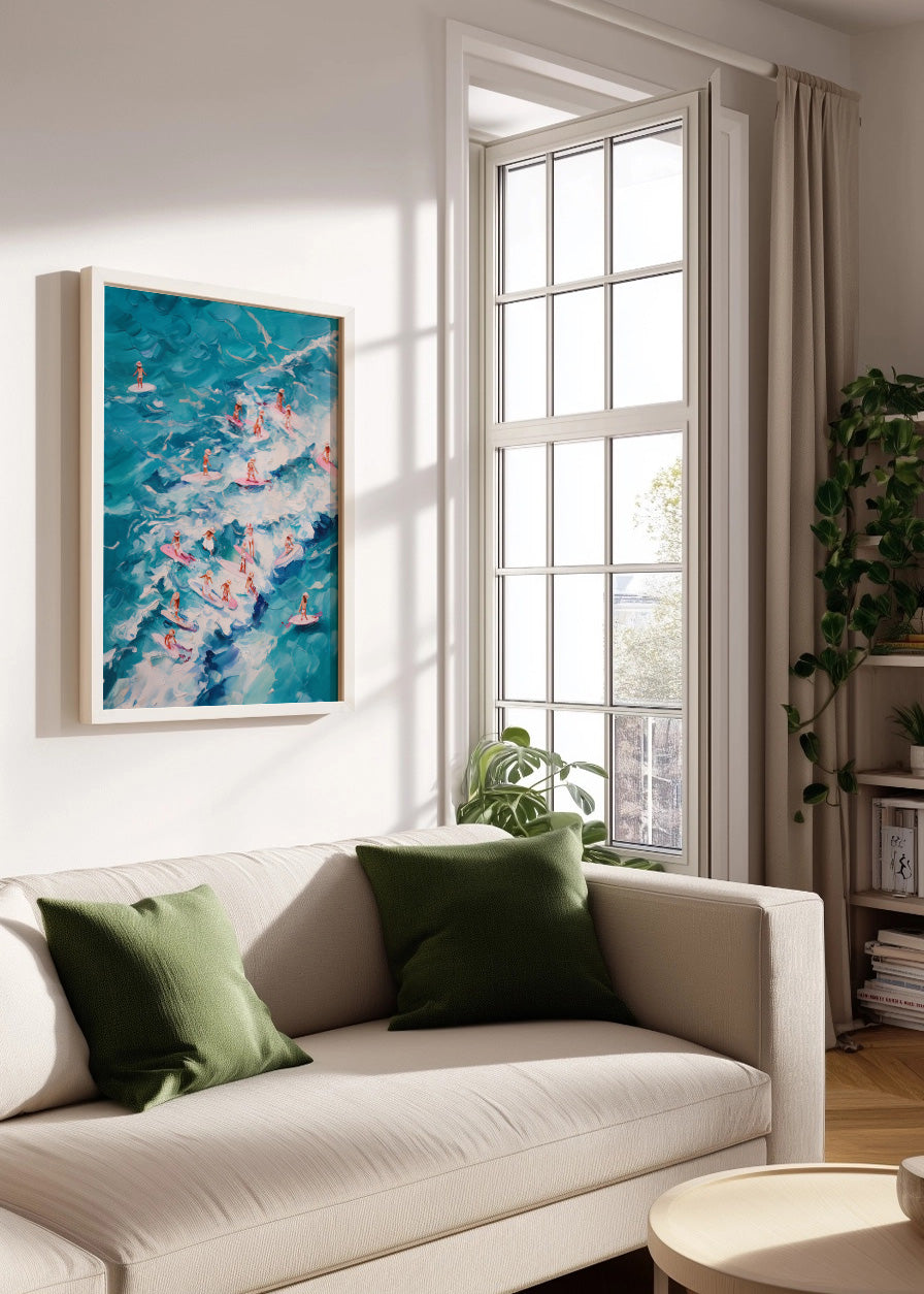 Cuadro Surfistas en el las olas