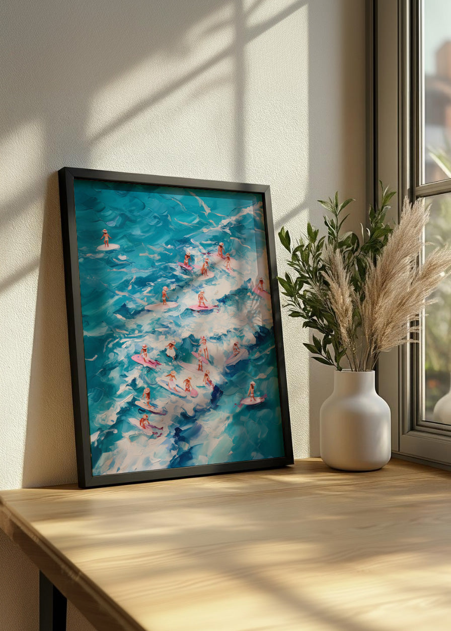 Cuadro Surfistas en el las olas