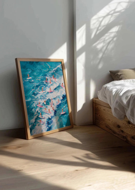 Cuadro Surfistas en el las olas