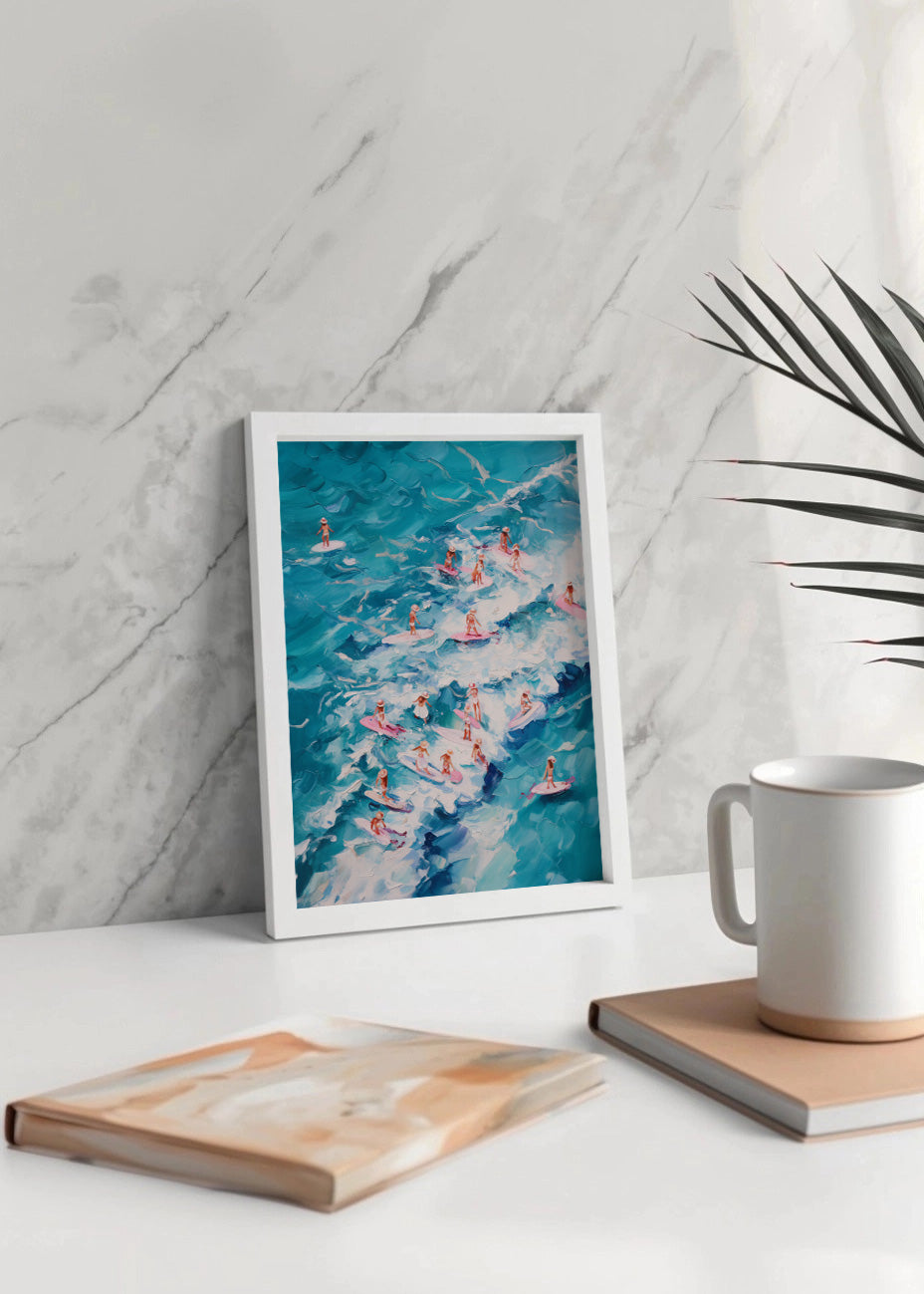 Cuadro Surfistas en el las olas