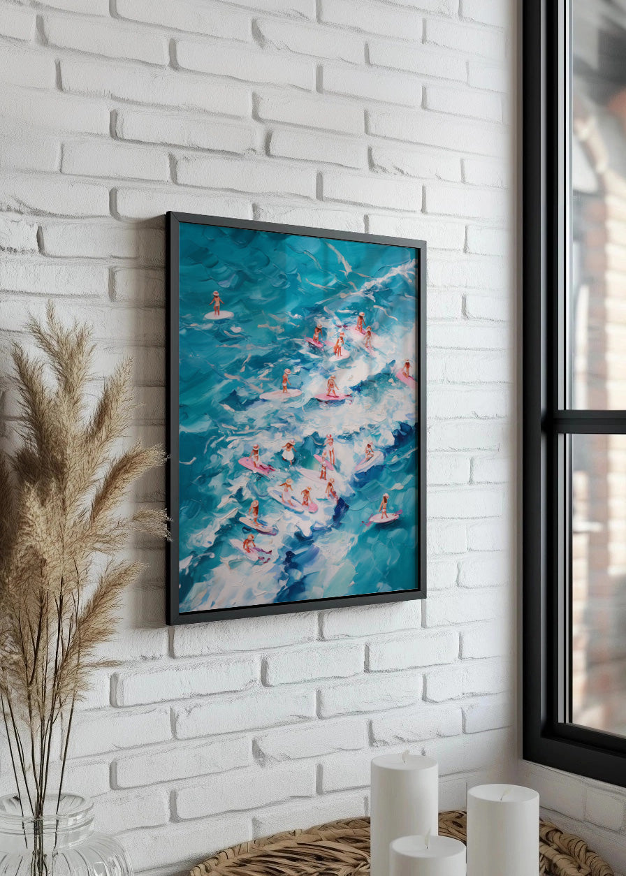 Cuadro Surfistas en el las olas