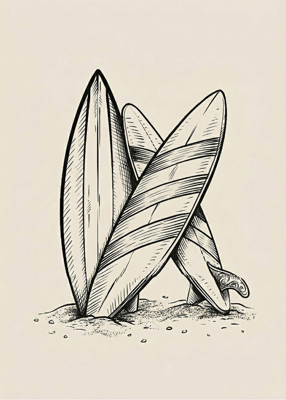 Cuadro Tablas de surf - Arte sencillo