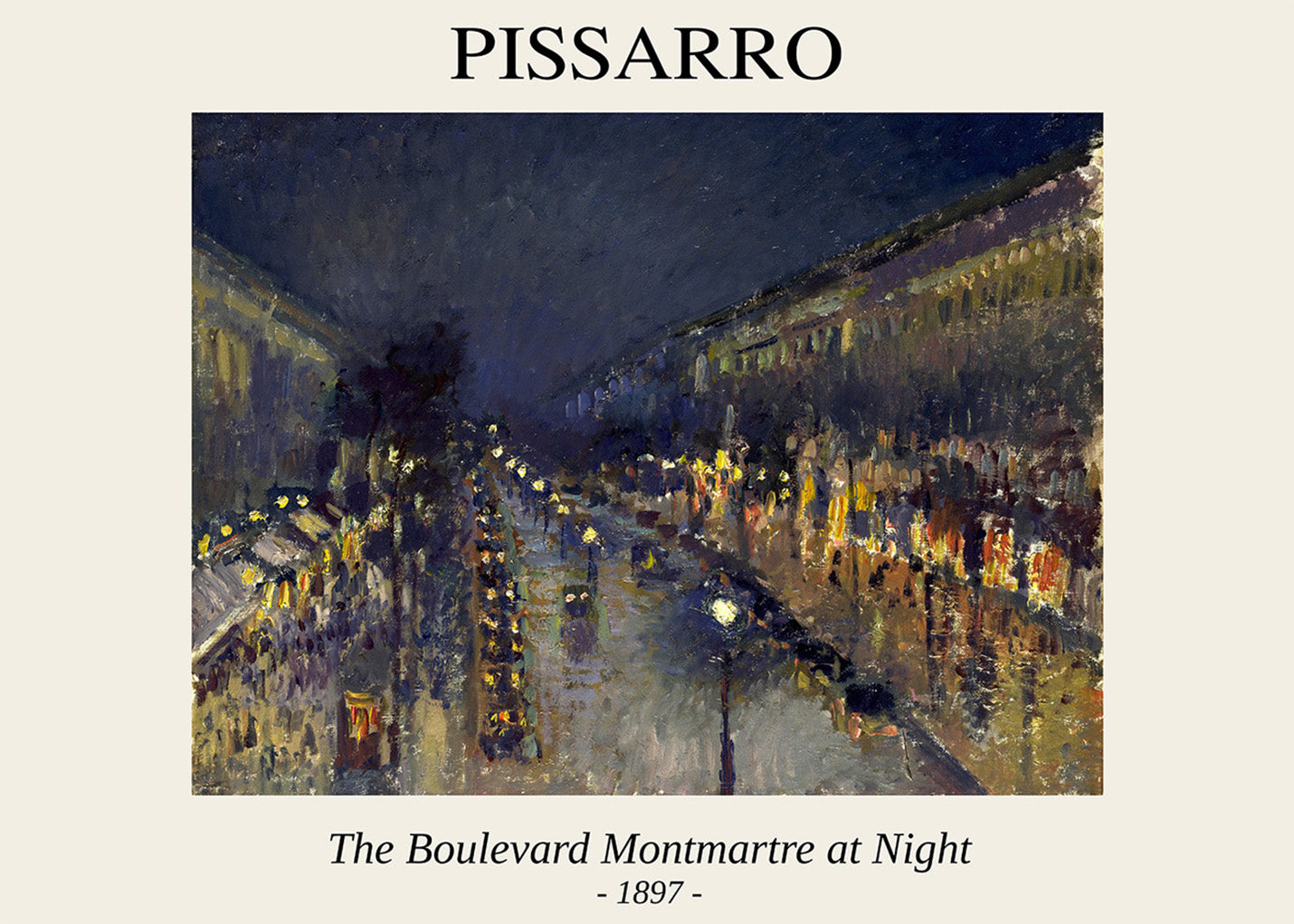 Il Boulevard Montmartre di notte (Pissarro)