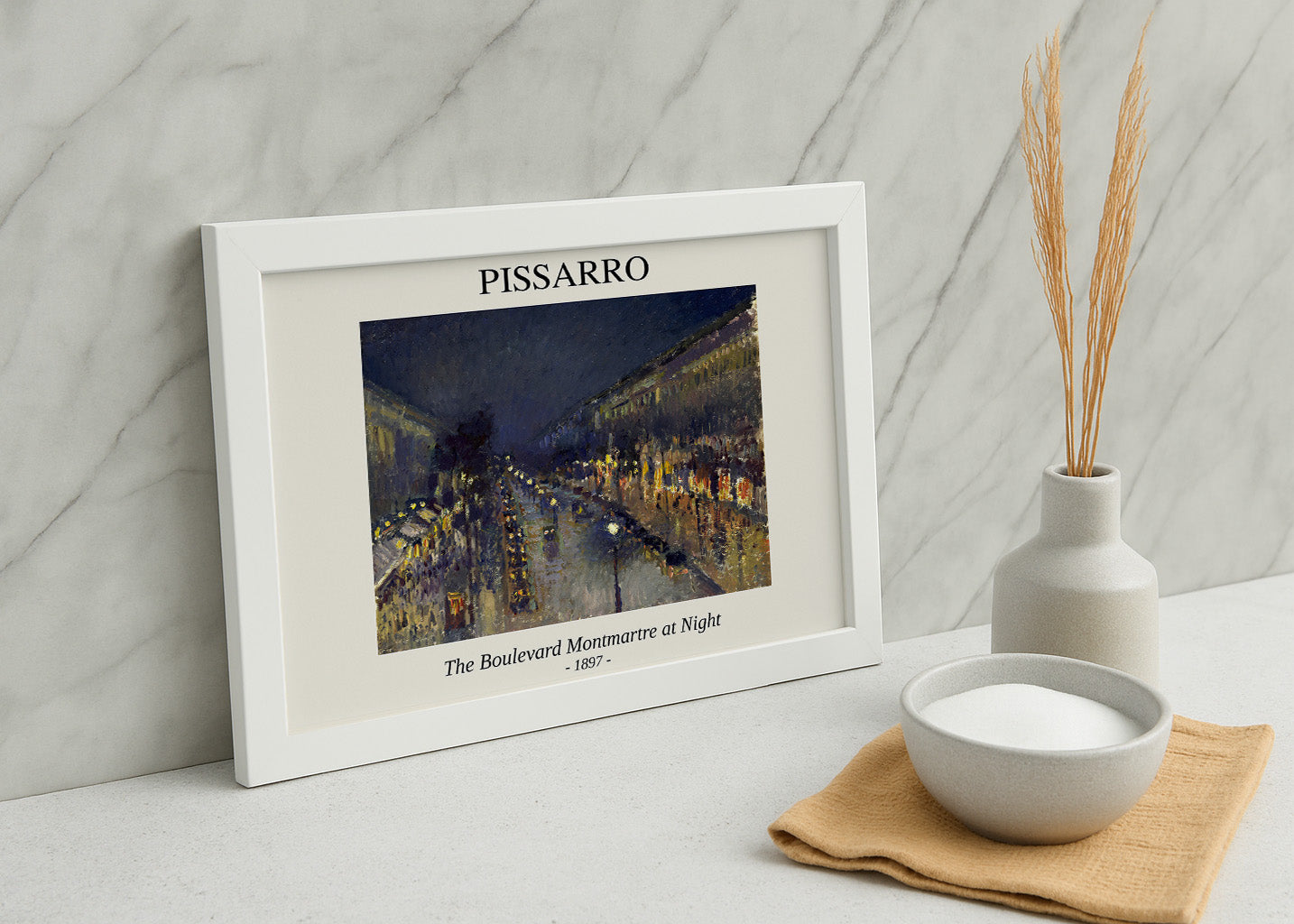 Il Boulevard Montmartre di notte (Pissarro)