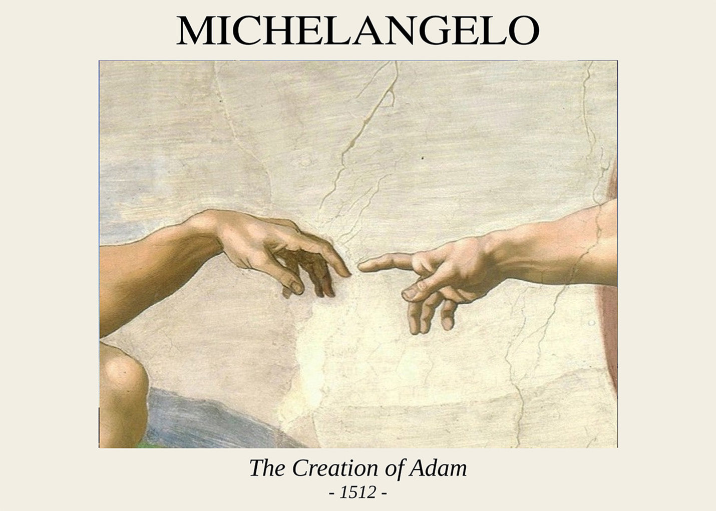 Cuadro The Creation of Adam (fingers)