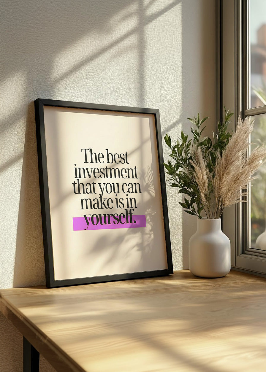 Cuadro The best investment is in yourself