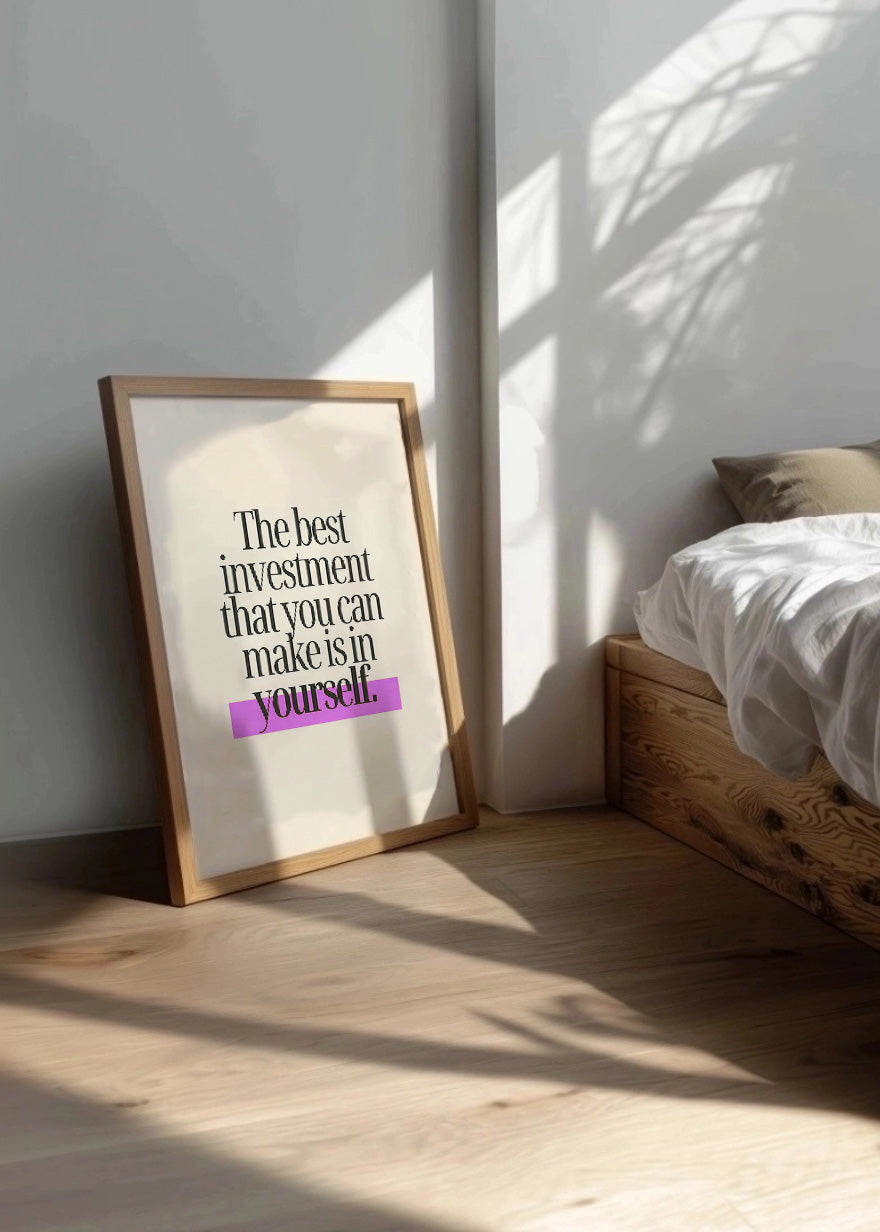 Cuadro The best investment is in yourself
