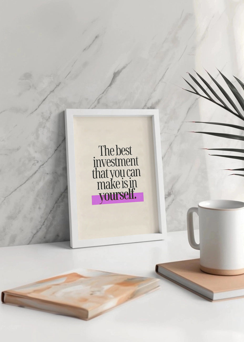 Cuadro The best investment is in yourself