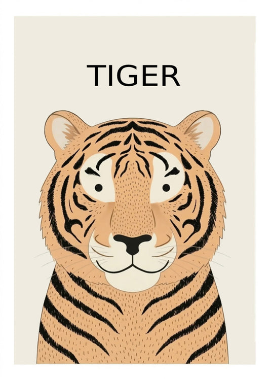 Cuadro Tiger - Estilo infantil