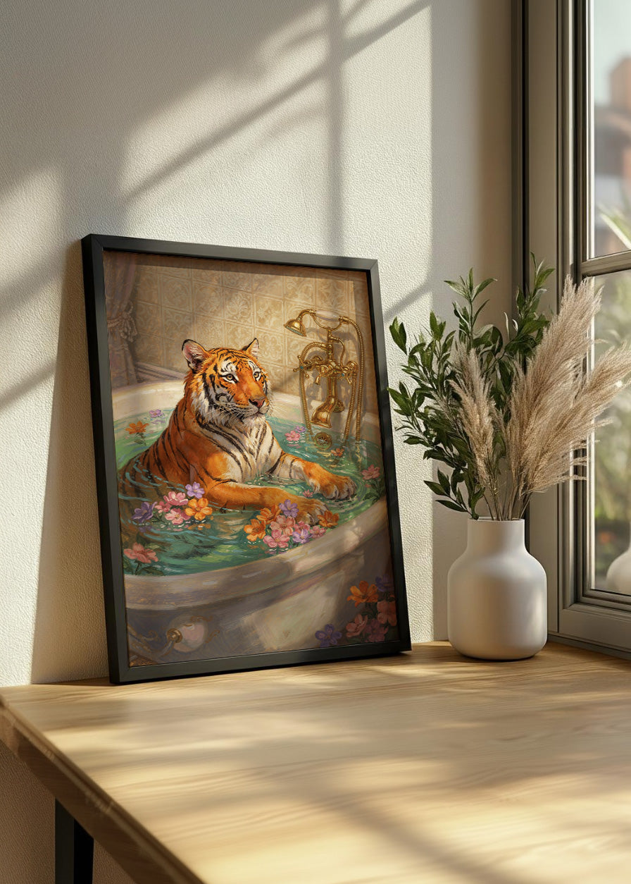 Cuadro Tigre en el baño