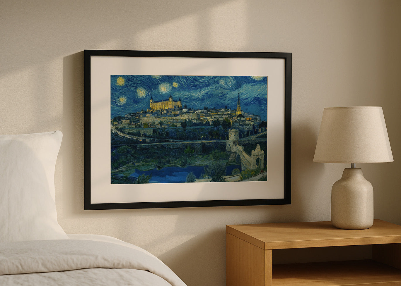 Cuadro ​Toledo y Alcázar al estilo Van Gogh
