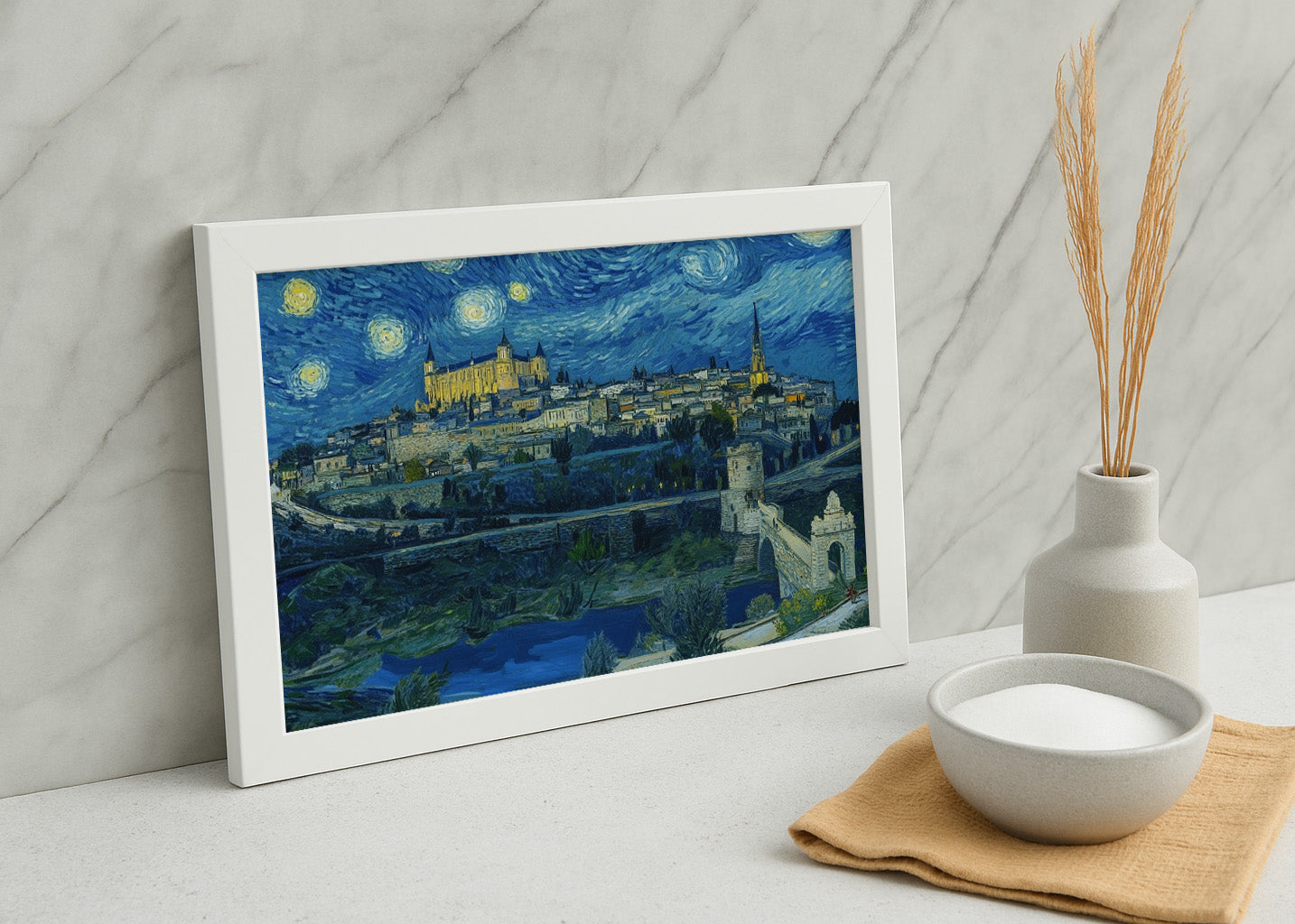 Cuadro ​Toledo y Alcázar al estilo Van Gogh