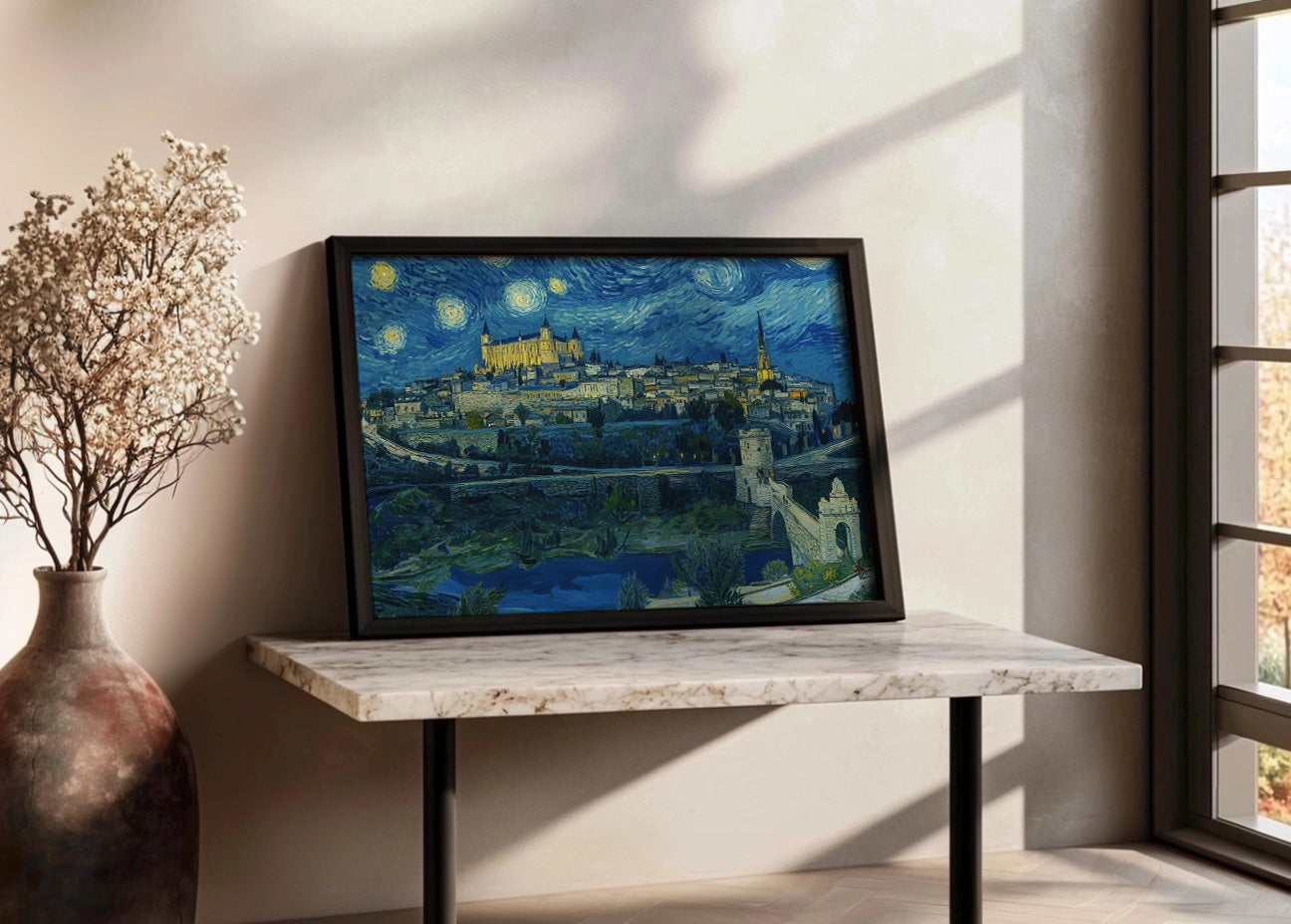 Cuadro ​Toledo y Alcázar al estilo Van Gogh