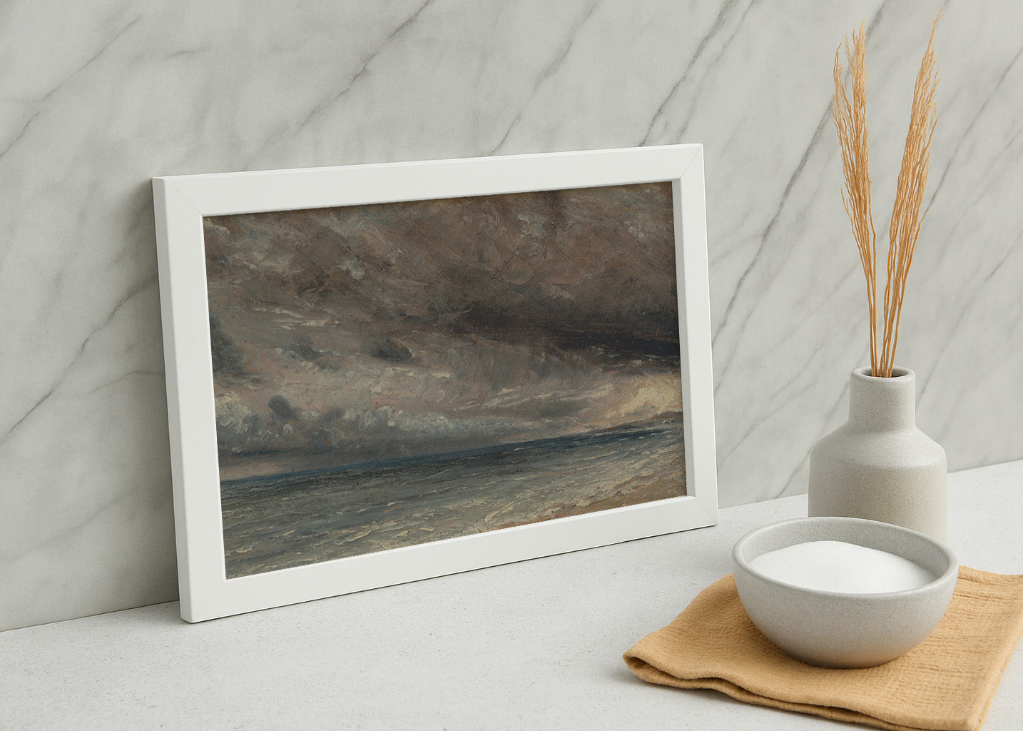 Cuadro ​Tormenta en el mar de Brighton (John Constable)