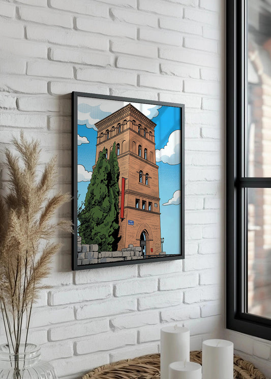 Cuadro Torre de la Zuda en Zaragoza - Cómic