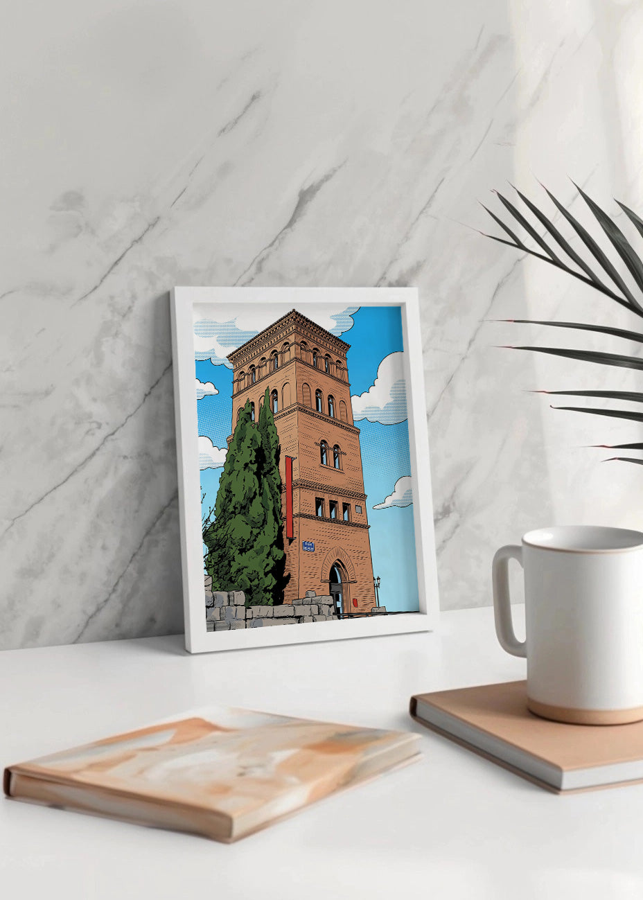 Cuadro Torre de la Zuda en Zaragoza - Cómic