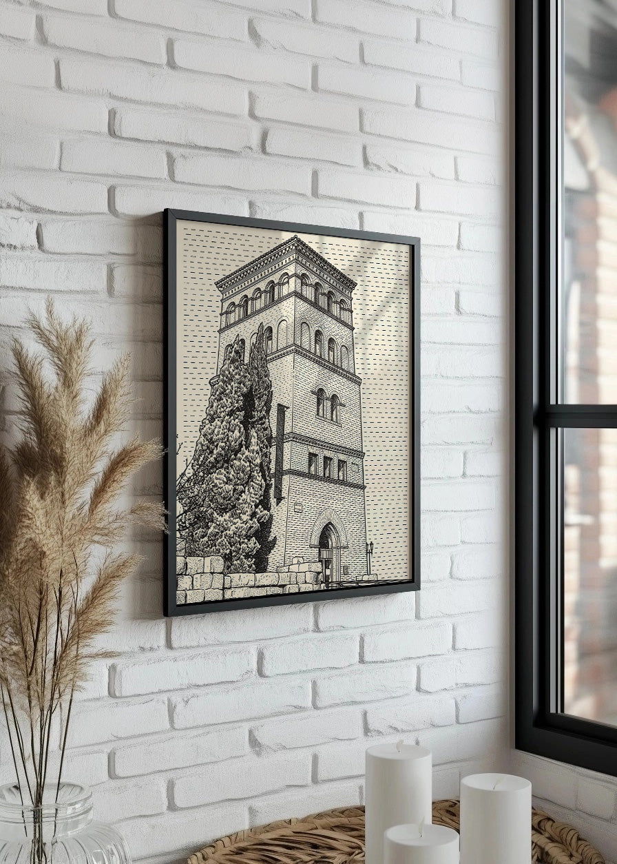 Cuadro Torre de la Zuda en Zaragoza - Minimalista