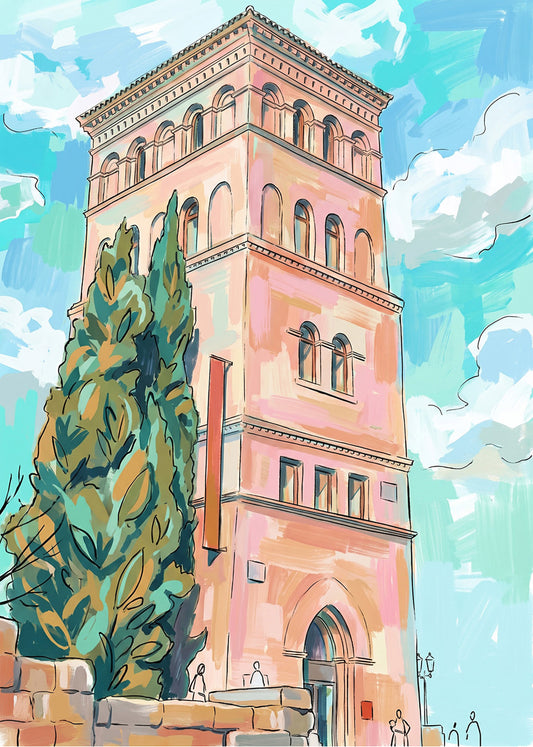 Cuadro Torre de la Zuda en Zaragoza - Soft