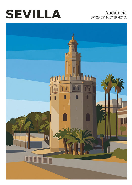 Cuadro Torre del Oro de Sevilla - Coord
