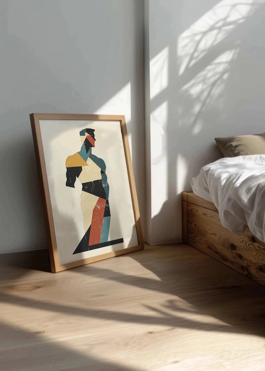 Cuadro ​Torso de hombre en formas goemétricas