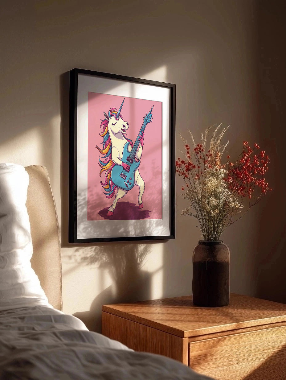 Cuadro ​Unicornio tocando la guitarra