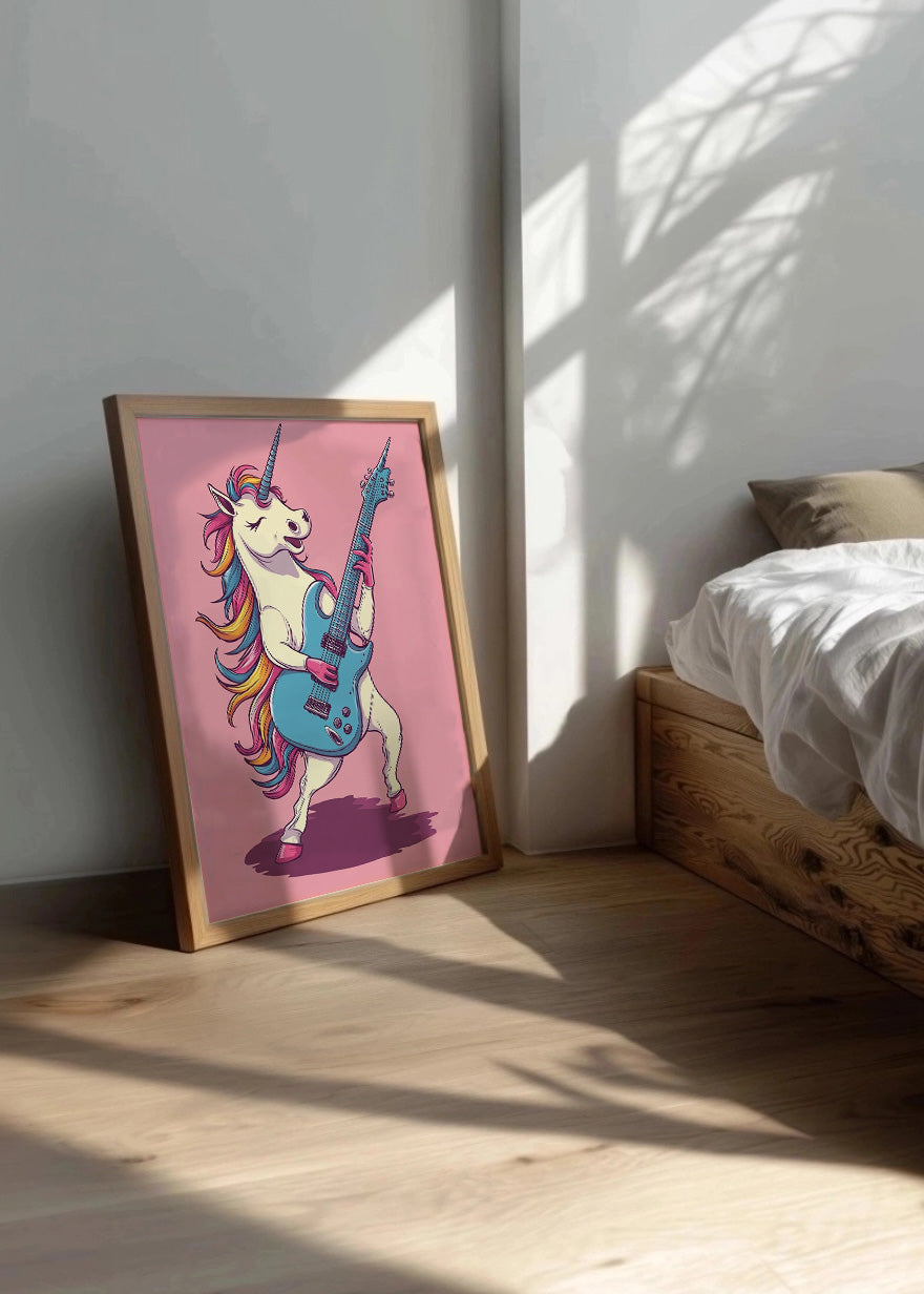 Cuadro ​Unicornio tocando la guitarra