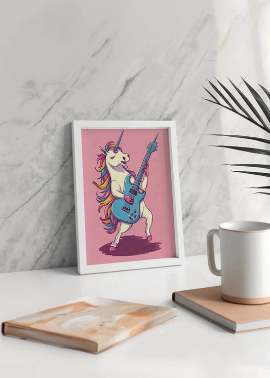 Cuadro ​Unicornio tocando la guitarra