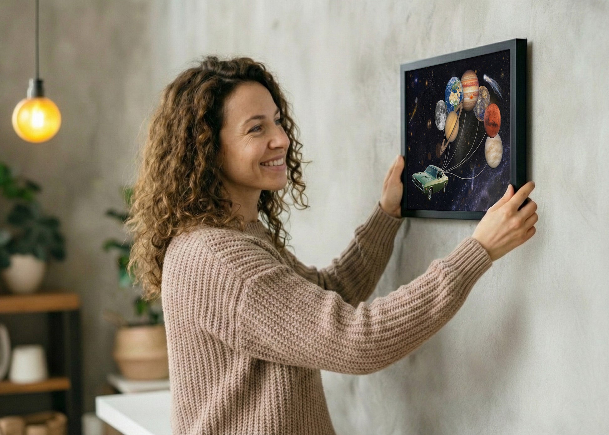 Cuadro Universo sobre ruedas