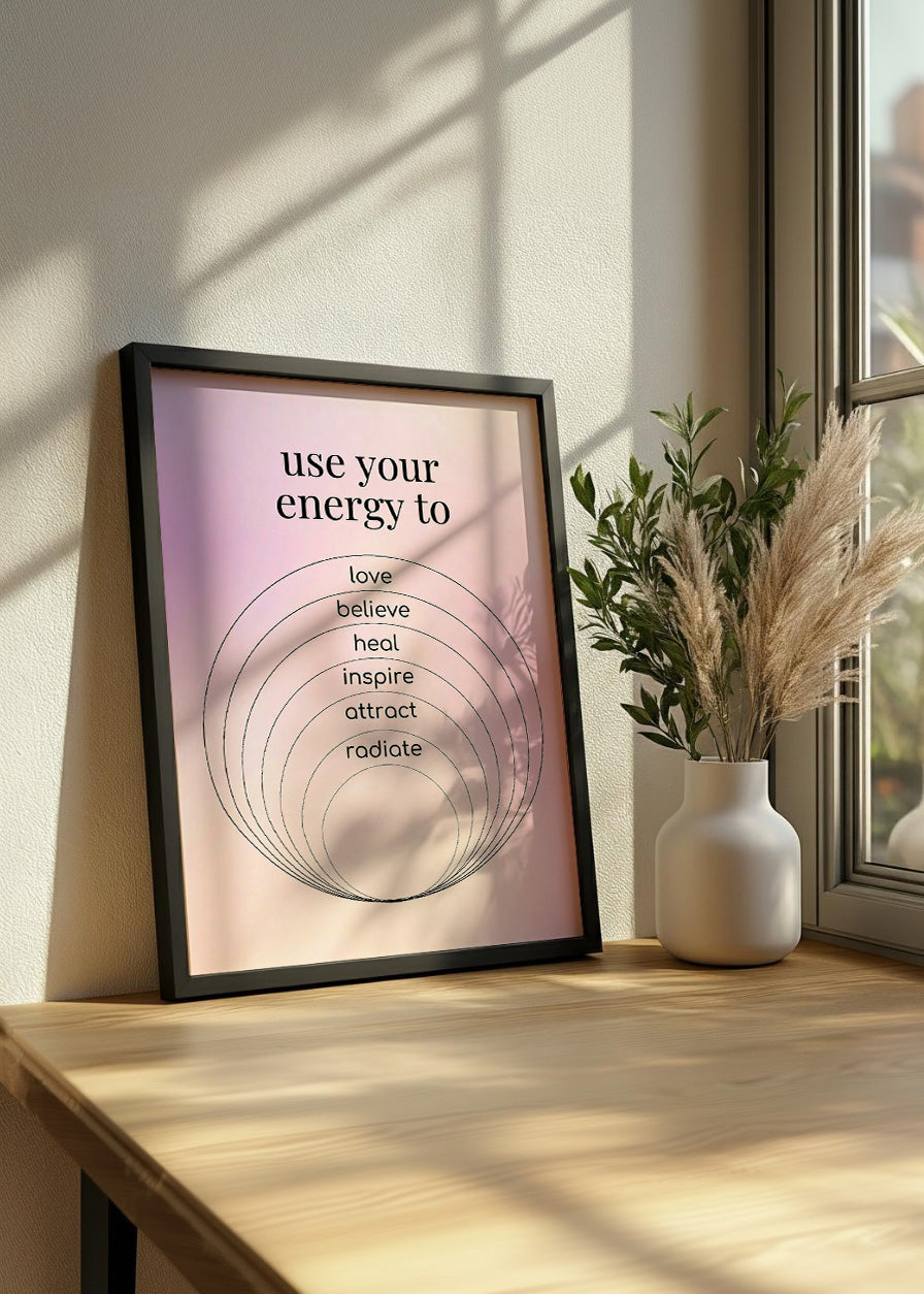 Cuadro Use your energy to - Aura poster