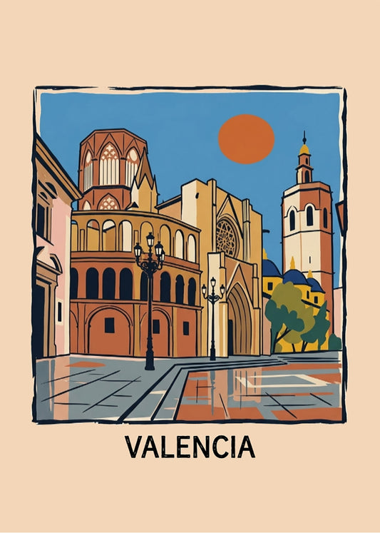 Cuadro Valencia Catedral de Santa María - Summer