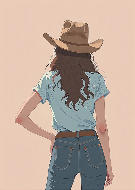 Cuadro Vaquera de espaldas