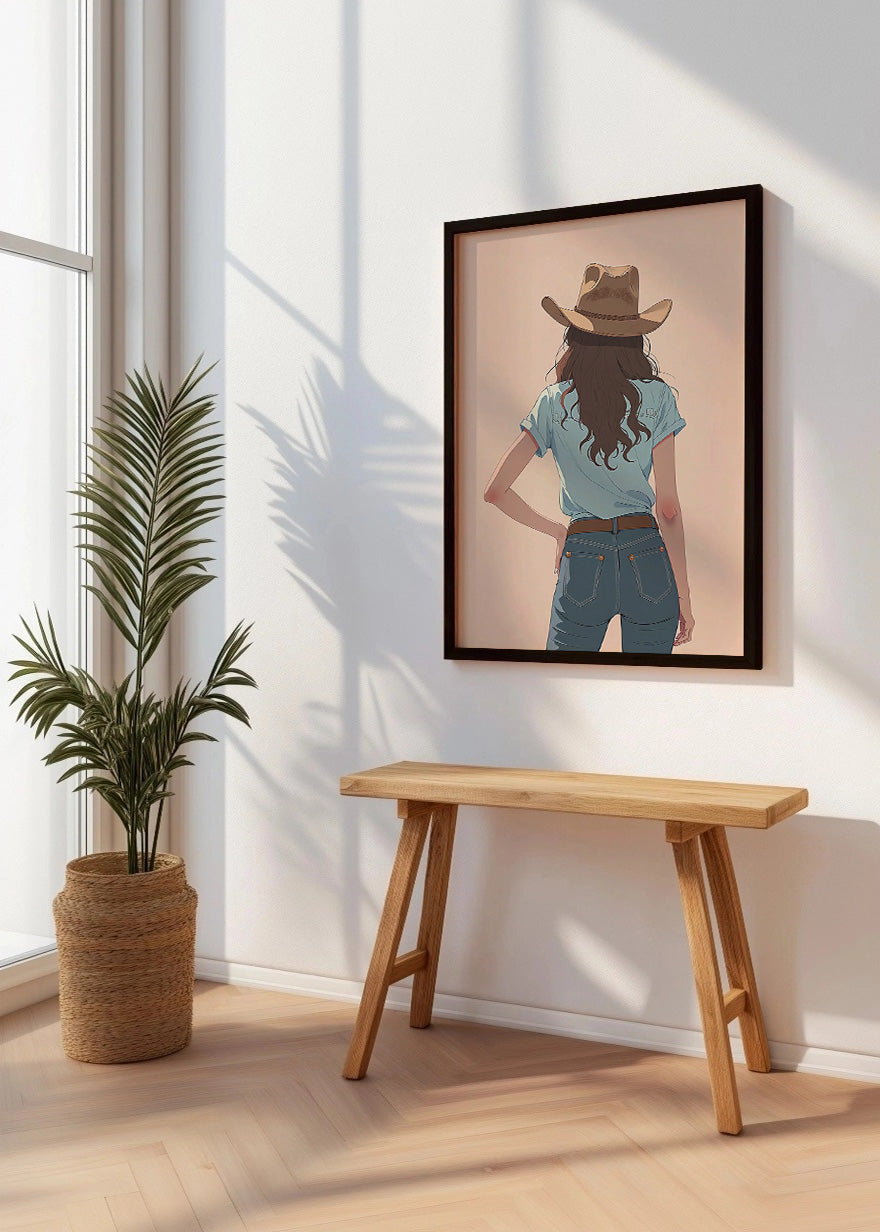 Cuadro Vaquera de espaldas