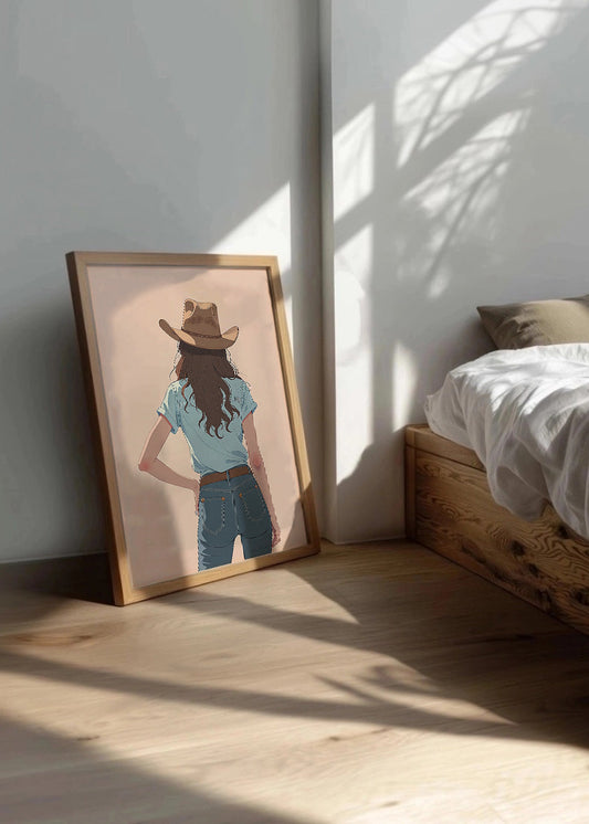 Cuadro Vaquera de espaldas
