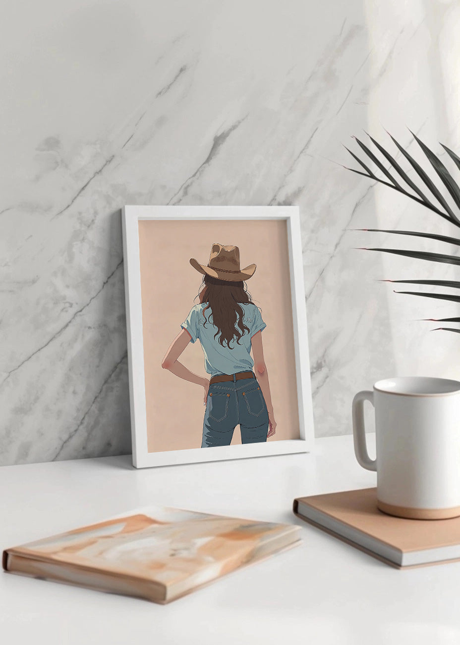 Cuadro Vaquera de espaldas