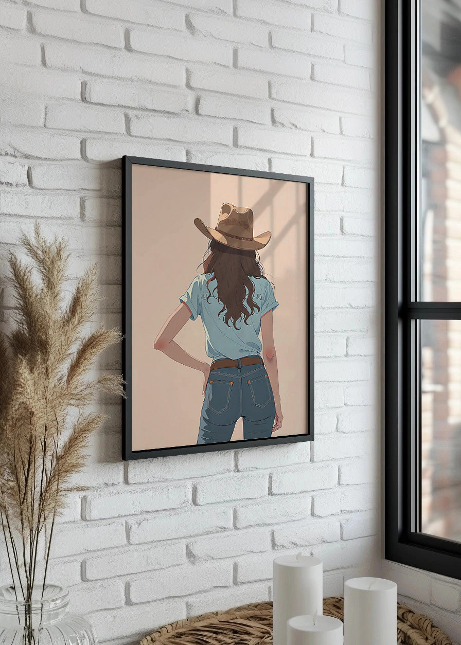 Cuadro Vaquera de espaldas