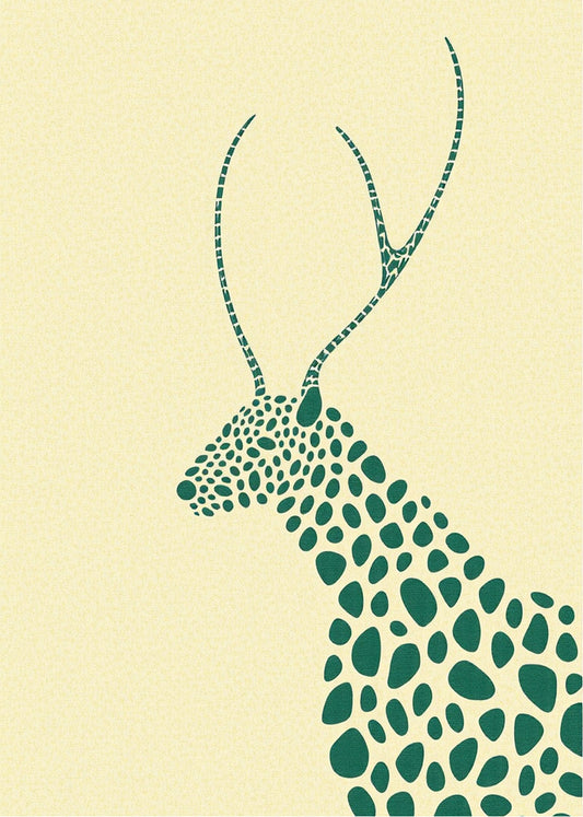 Cuadro Venado beige verde