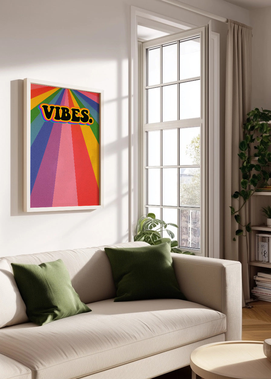 Cuadro Vibes de arcoíris