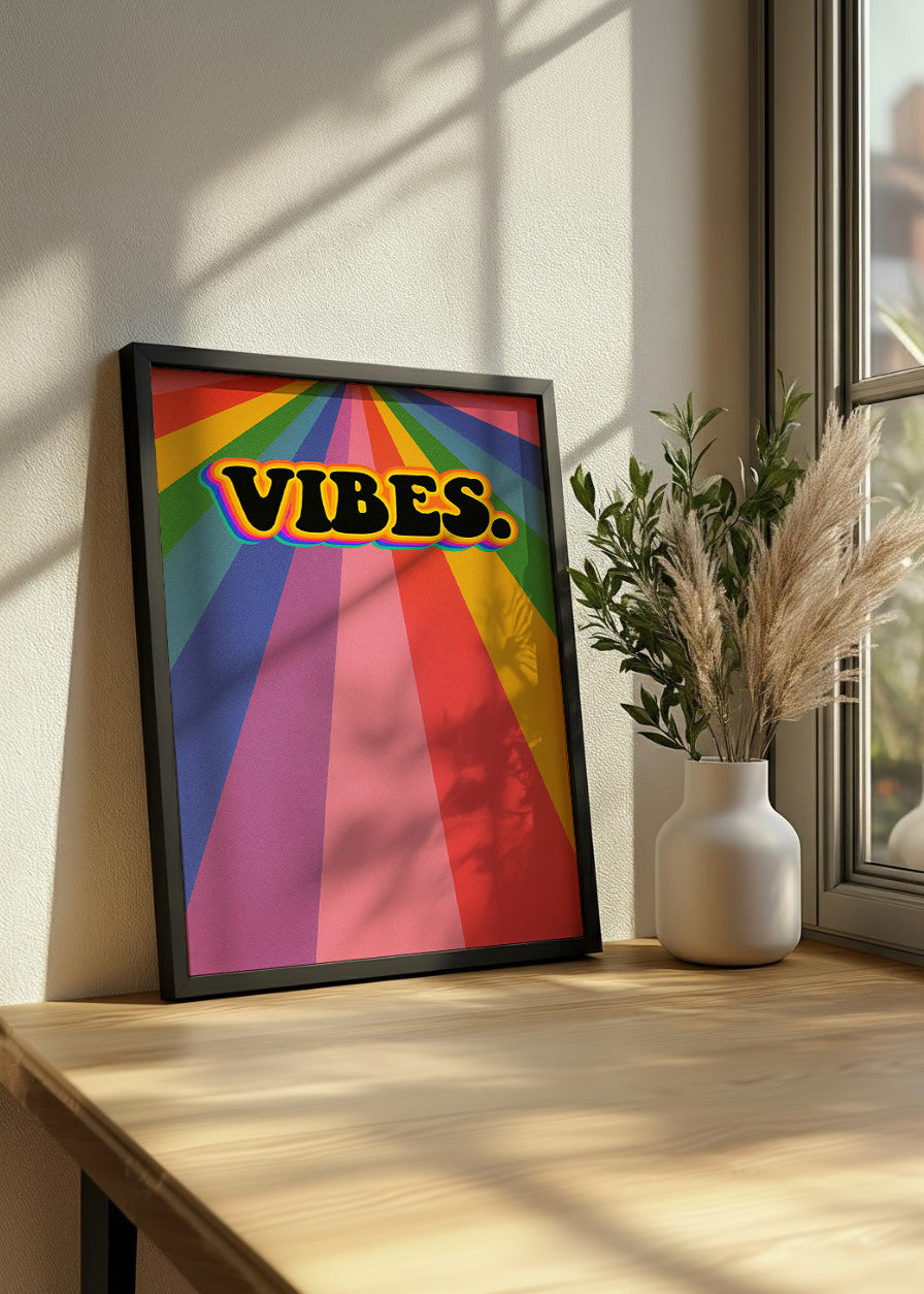 Cuadro Vibes de arcoíris