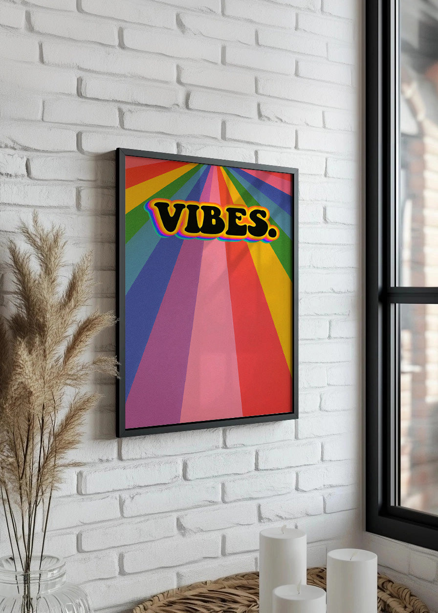 Cuadro Vibes de arcoíris