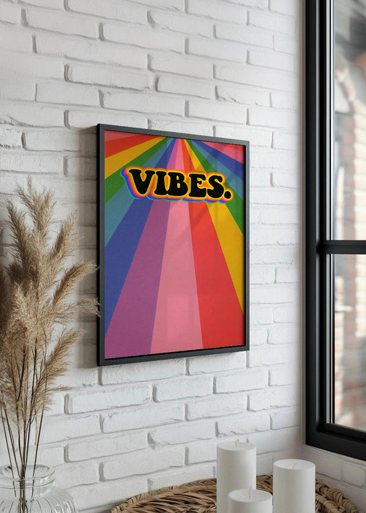 Cuadro Vibes de arcoíris