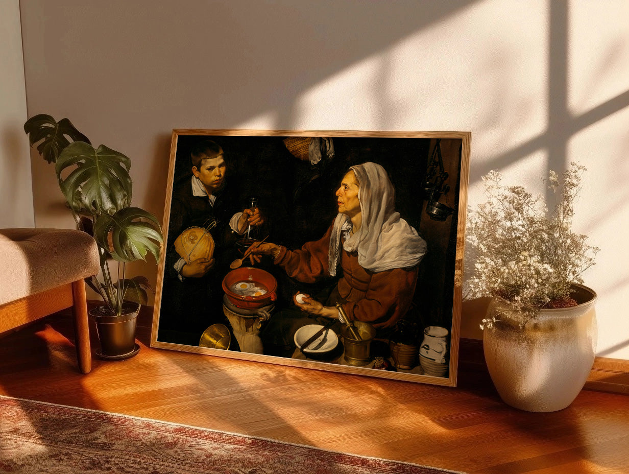 Cuadro de ​Vieja friendo huevos (Diego Velázquez) - Fine Artic