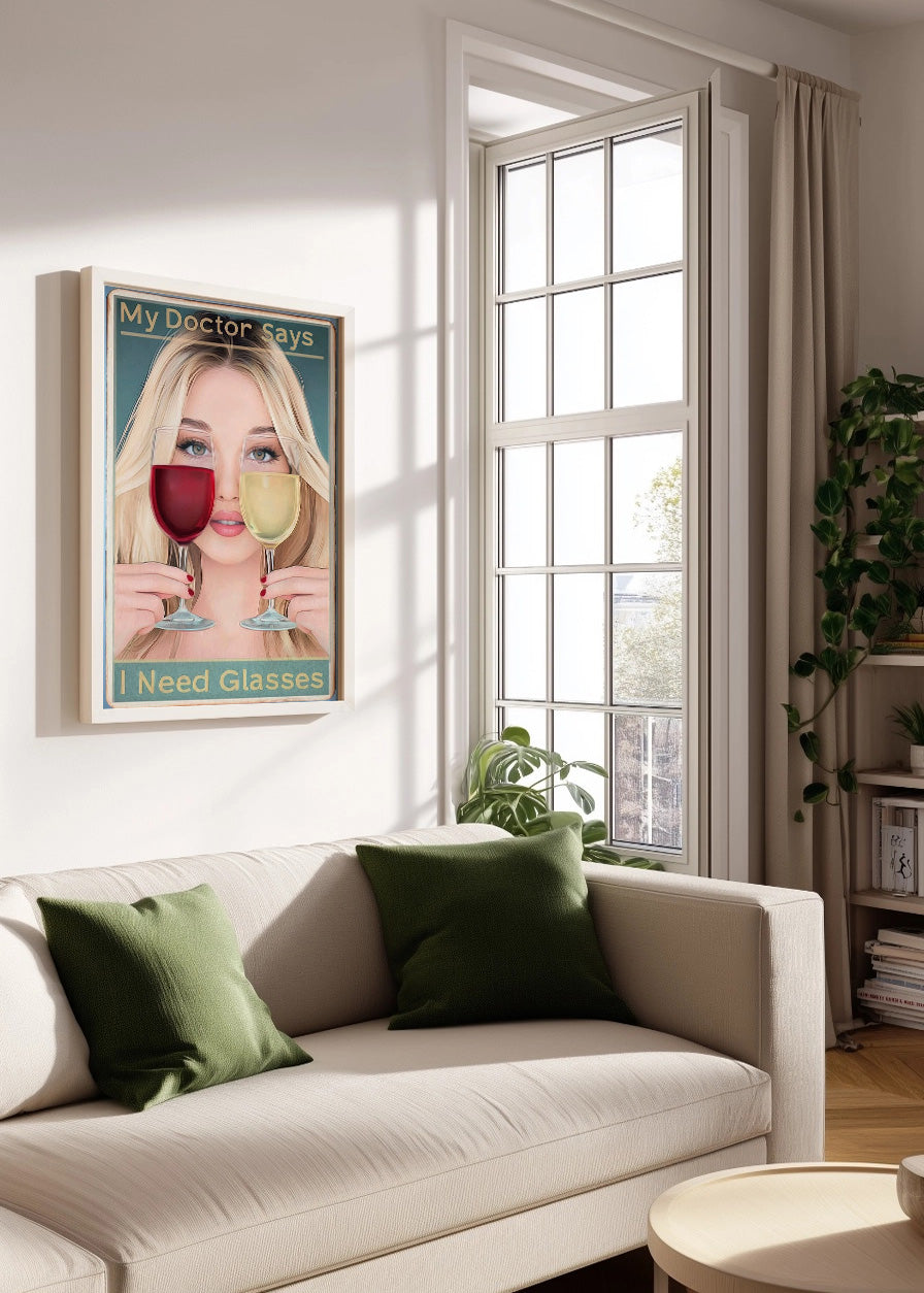 Cuadro Vino necesito cristales as