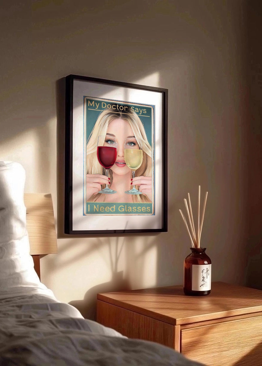 Cuadro Vino necesito cristales as