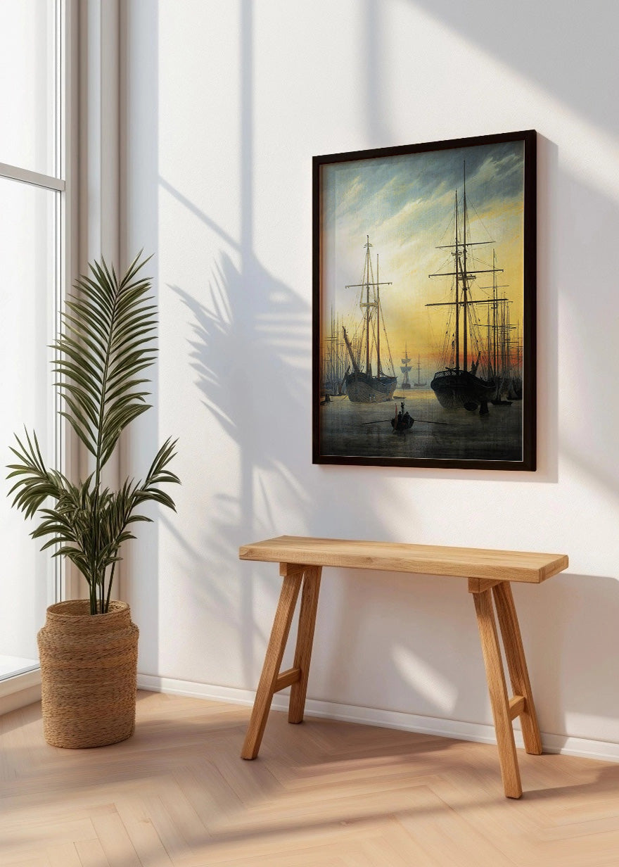 Cuadro ​Vista de un puerto (Friedrich)