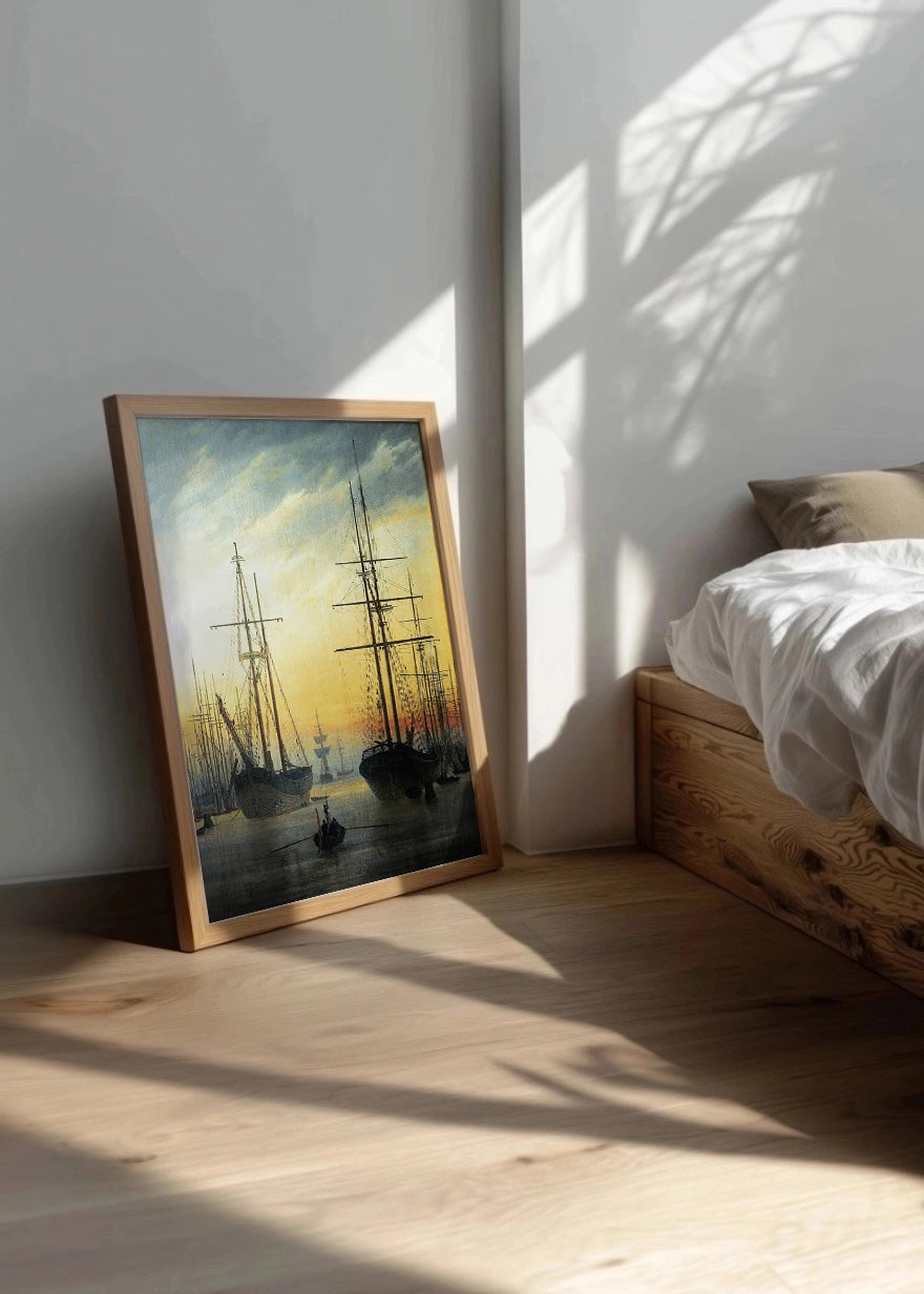 Cuadro ​Vista de un puerto (Friedrich)
