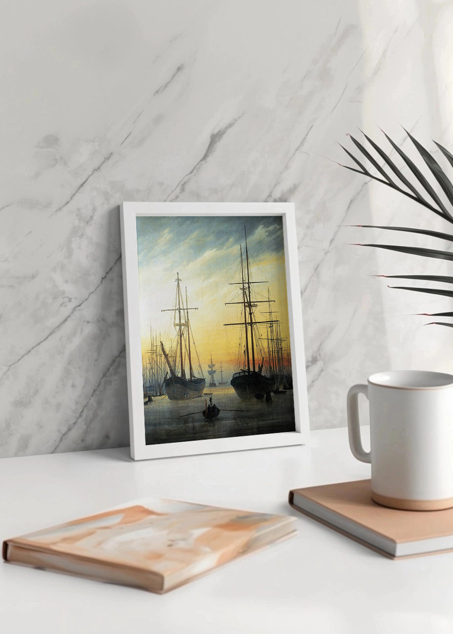 Cuadro ​Vista de un puerto (Friedrich)