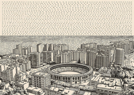 Cuadro Vistas de Málaga - Minimalista