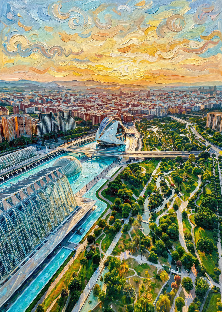Cuadro Vistas de Valencia impresionista