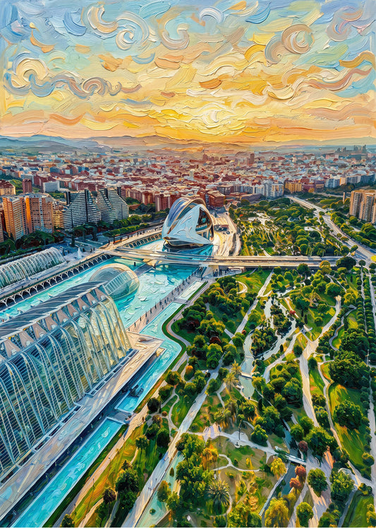 Cuadro Vistas de Valencia impresionista